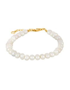 SIERSBØL | Ferskvandsperlearmbånd m/rhod. forg. lås 4 mm