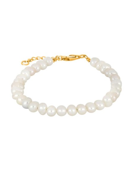 SIERSBØL | Ferskvandsperlearmbånd m/rhod. forg. lås 4 mm