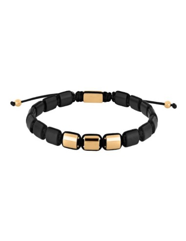 SON OF NOA | Armbånd steel IP gold square