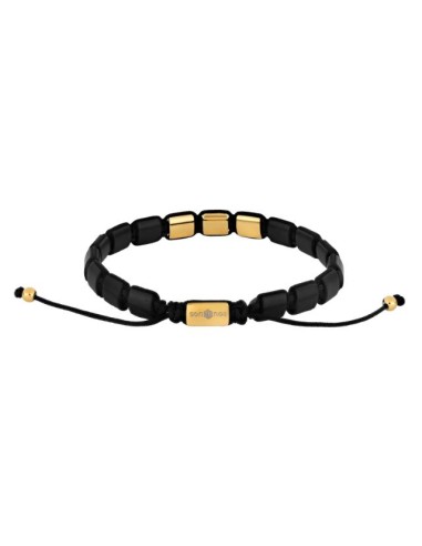 SON OF NOA | Armbånd steel IP gold square