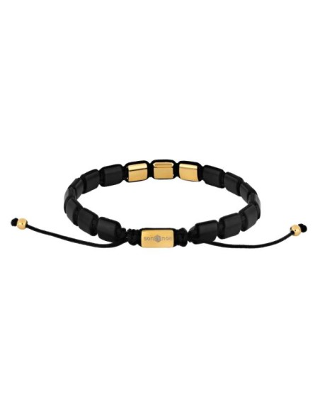SON OF NOA | Armbånd steel IP gold square