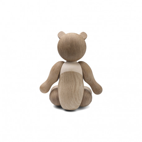 KAY BOJESEN - MELLEM BJØRN - TRÆFIGUR I UBEHANDLET EG OG AHORN