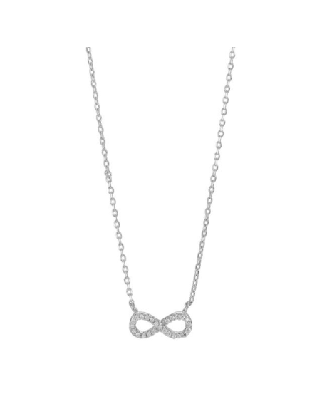 JOANLI NOR | Rhd. sølv halskæde med AGNANOR vedhæng m. cz