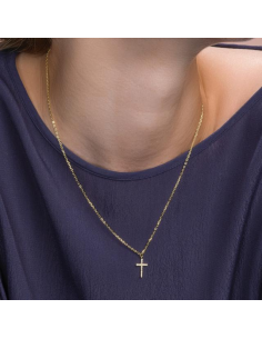 JOANLI NOR | Forgyldt vedhæng ALAINENOR kors inkl. kæde 2