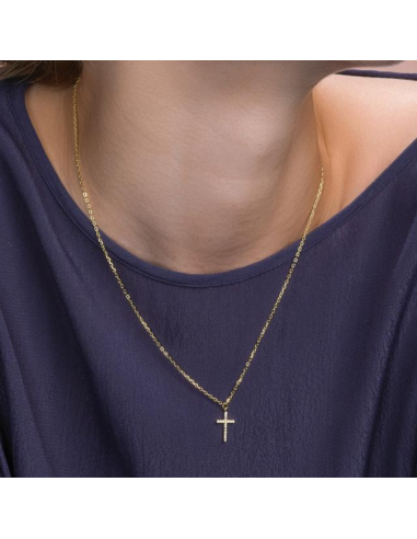 JOANLI NOR | Forgyldt vedhæng ALAINENOR kors inkl. kæde