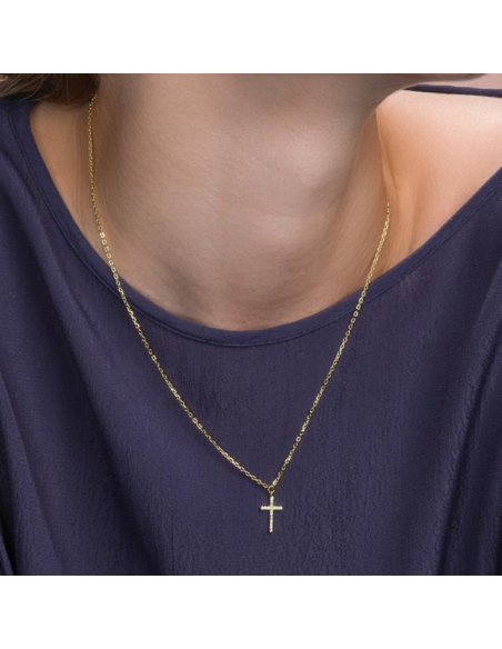 JOANLI NOR | Forgyldt vedhæng ALAINENOR kors inkl. kæde JOANLI NOR | Forgyldt vedhæng ALAINENOR kors inkl. kæde