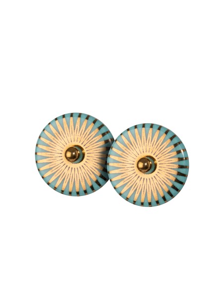 SCHERNING - SPLASH ØRESTIKKER · AQUAMARINE/GOLD