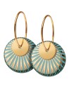 SCHERNING - SPLASH DUO · ØRERINGE · AQUAMARINE/GOLD