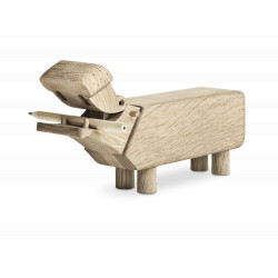 KAY BOJESEN - FLODHEST MED BLYANT - TRÆFIGUR I UBEHANDLET EG