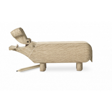 KAY BOJESEN - FLODHEST MED BLYANT - TRÆFIGUR I UBEHANDLET EG