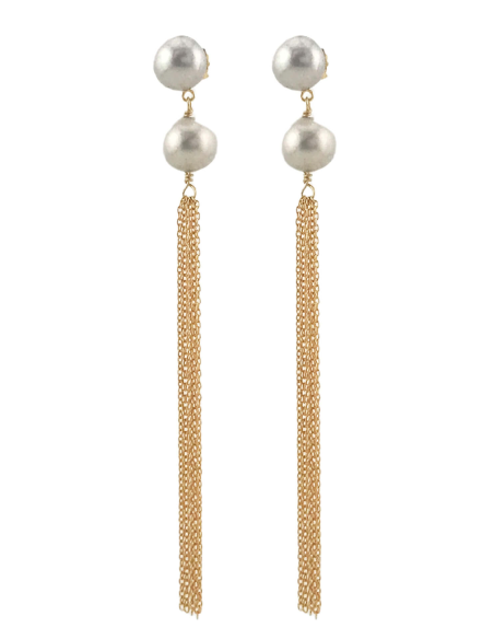 SUSANNE FRIIS BJØRNER | Ørerstik i forg. sølv m. ferskvandsperler