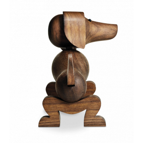 KAY BOJESEN - GRAVHUND - TRÆFIGUR I OLIERET VALNØD