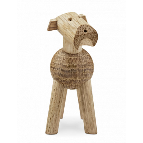 KAY BOJESEN - HUNDEN TIM - TRÆFIGUR I UBEHANDLET EG