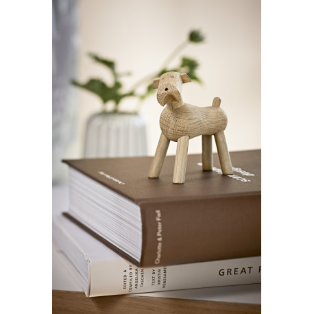 KAY BOJESEN - HUNDEN TIM - TRÆFIGUR I UBEHANDLET EG