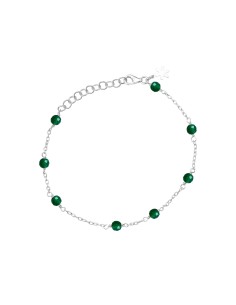 SUSANNE FRIIS BJØRNER | Armbånd sølv med grøn agat