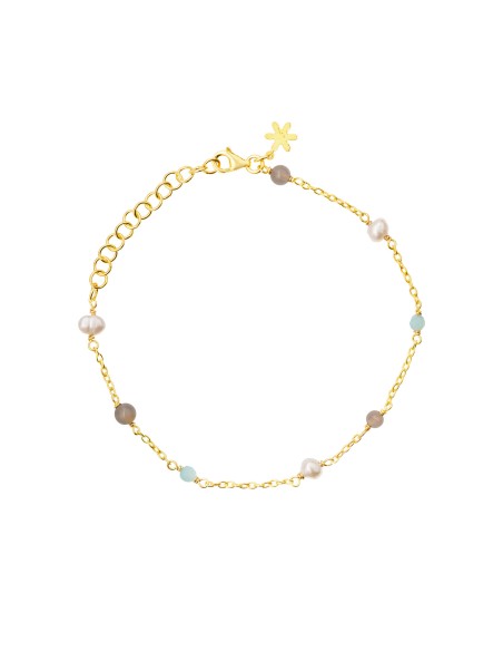 Susanne Friis Bjørner | Armbånd forgyldt med grøn agat