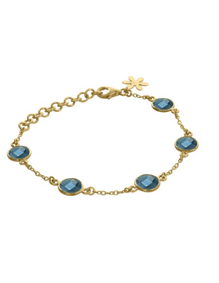 SUSANNE FRIIS BJØRNER | Forg. armbånd m. blå krystal