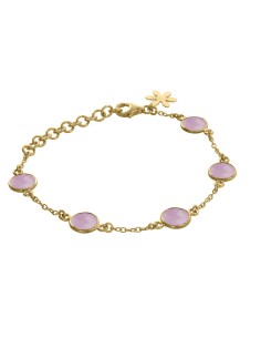 SUSANNE FRIIS BJØRNER | Forg. armbånd med pink krystal