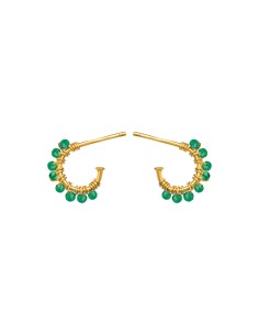 SUSANNE FRIIS BJØRNER | Bøjler i forgyldt sølv med grøn agat