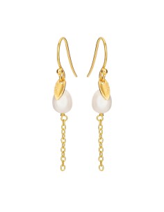 Susanne Friis Bjørner | Øreringe Øreringe i forgyldt sølv med hvide perler