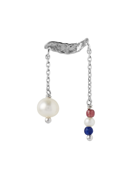 STINE A | Petit Gold Splash Ørering - Chains & French kiss - Silver STINE A | Petit Gold Splash Ørering - Chains & French kiss - Silver