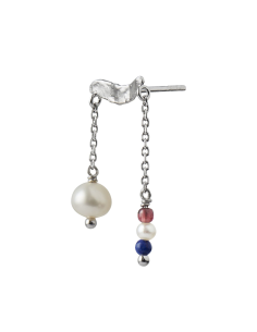 STINE A | Petit Gold Splash Ørering - Chains & French kiss - Silver 2