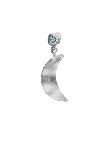 STINE A | Big Dot Bella Moon with Blue Lagune Stone - Silver