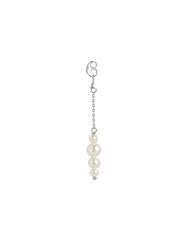 STINE A | Pearl Berries Behind Ear Earring Silver