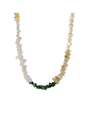 STINE A | Crispy Coast Necklace - Pacific Colors with Pearls & Gemstones