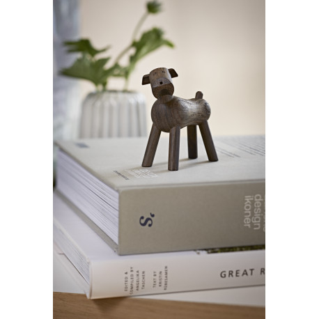 KAY BOJESEN - HUNDEN TIM - TRÆFIGUR I UBEHANDLET EG