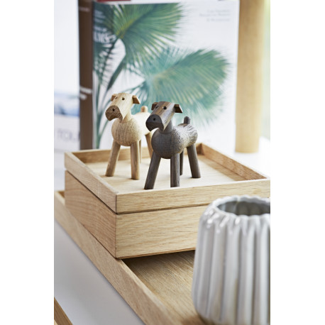 KAY BOJESEN - HUNDEN TIM - TRÆFIGUR I UBEHANDLET EG