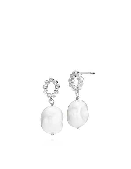 IZABEL CAMILLE | Leonora - Earrings Silver with Freshwater Pearls IZABEL CAMILLE | Leonora - Earrings Silver with Freshwater Pearls