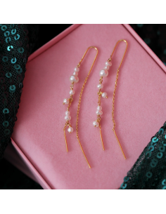 SISTIE - Sofia - Forgyldt ørering med ferskvandsperler 2