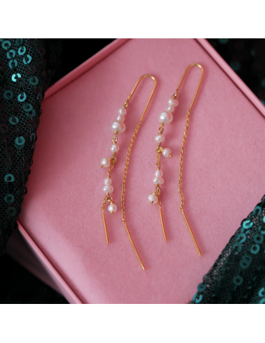 SISTIE - Sofia - Forgyldt ørering med ferskvandsperler