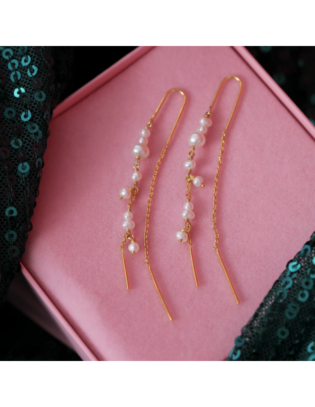 SISTIE - Sofia - Forgyldt ørering med ferskvandsperler SISTIE - Sofia - Forgyldt ørering med ferskvandsperler