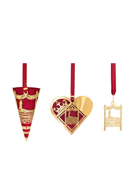 H.C. ANDERSEN | 3-stk. mini - Prinsessen på ærten - 18k fg