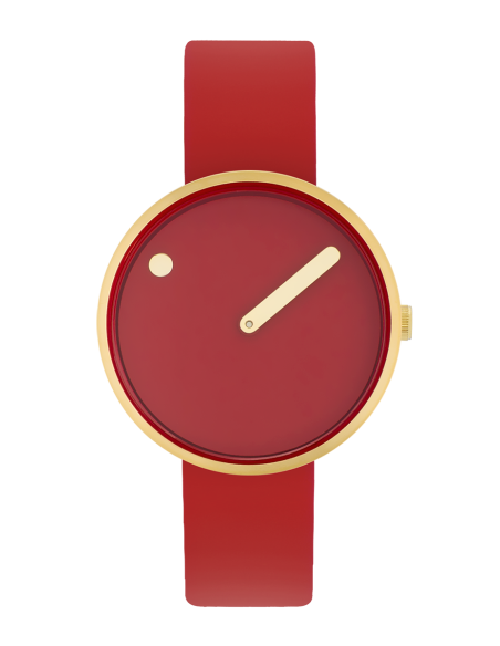 PICTO | 34 MM / CINNAMON RED DIAL / CINNAMON RED BIO BASED TPU STRAP