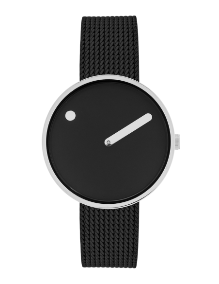 PICTO | 34 MM / BLACK DIAL / MATT BLACK MESH BAND