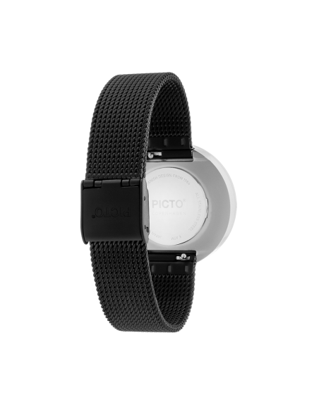 PICTO | 34 MM / BLACK DIAL / MATT BLACK MESH BAND