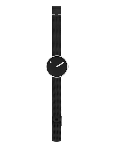 PICTO | 34 MM / BLACK DIAL / MATT BLACK MESH BAND
