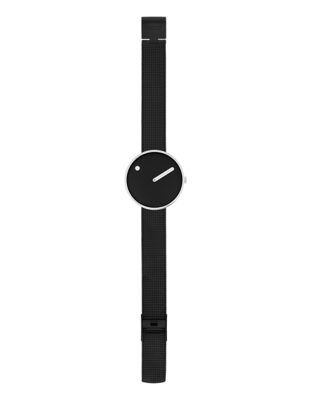 PICTO | 34 MM / BLACK DIAL / MATT BLACK MESH BAND