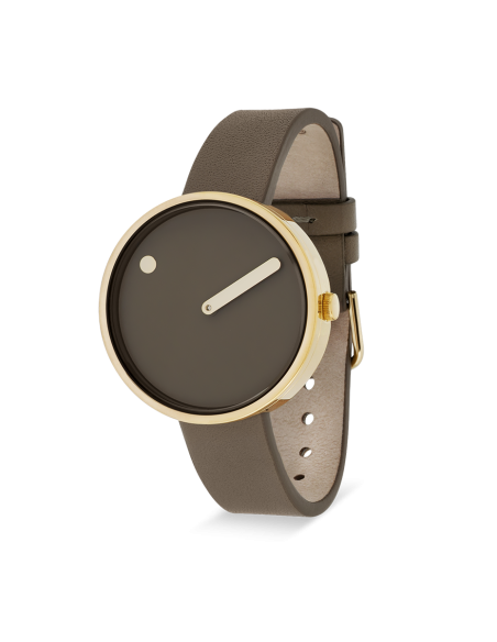 PICTO | 34 MM / MOCHA BROWN DIAL / MOCHA BROWN LEATHER STRAP