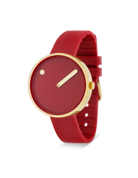 PICTO | 34 MM / CINNAMON RED DIAL / CINNAMON RED BIO BASED TPU STRAP