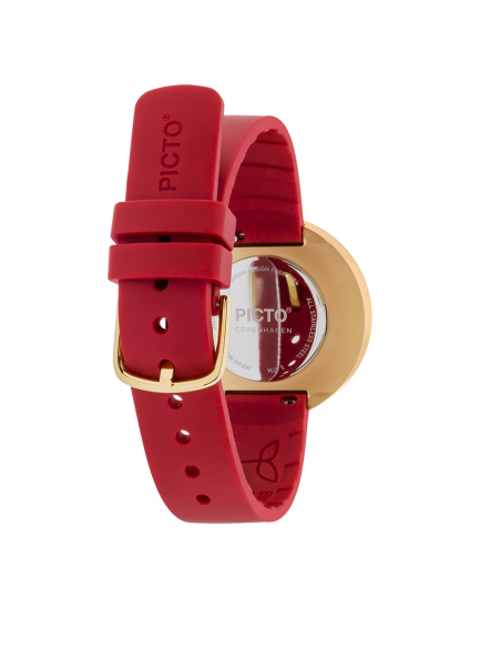 PICTO | 34 MM / CINNAMON RED DIAL / CINNAMON RED BIO BASED TPU STRAP