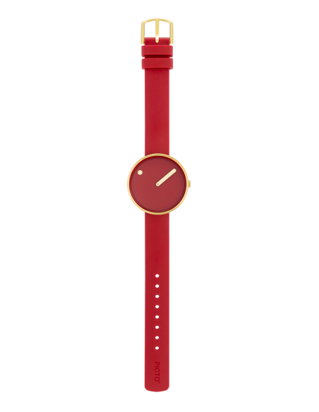 PICTO | 34 MM / CINNAMON RED DIAL / CINNAMON RED BIO BASED TPU STRAP
