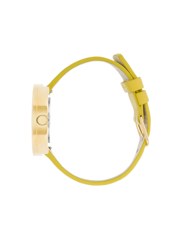 PICTO | 34 MM / CINNAMON RED DIAL / CANARY YELLOW LEATHER STRAP