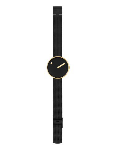 PICTO | 34 MM / BLACK DIAL / MATT BLACK MESH BAND