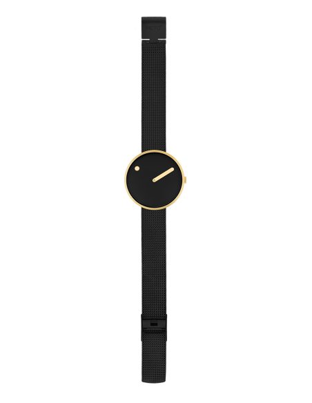 PICTO | 34 MM / BLACK DIAL / MATT BLACK MESH BAND