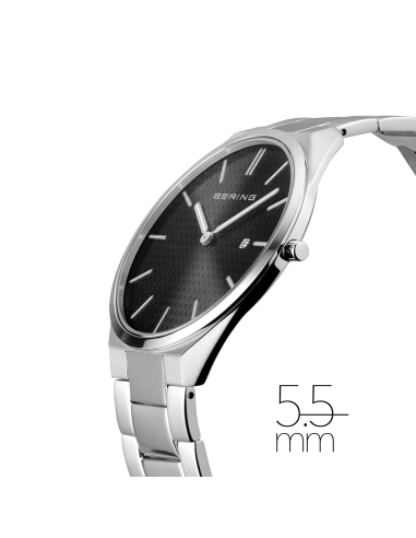 BERING | Ultra Slim | poleret/børstet sølv | 17240-702