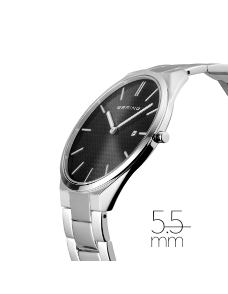 BERING | Ultra Slim | poleret/børstet sølv | 17240-702